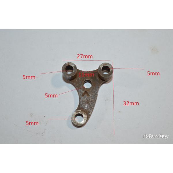 TRIANGLE DE PLATINE fusil  style HAMMERLESS A CHIEN Restauration Chasse poudre noir (20)