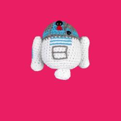R2D2 Star Wars Guerre des Etoiles Amigurumi Crochet Fait Main Neuf * LIVRAISON GRATUITE *
