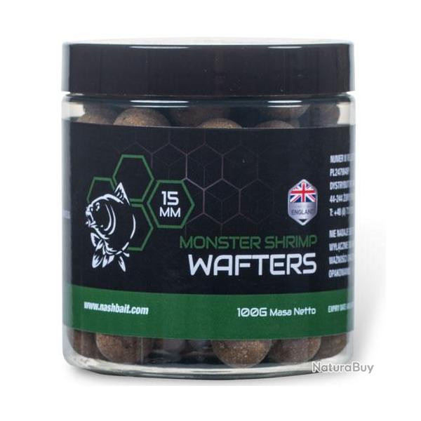 Bouillettes Equilibres Nash Monster Shrimp Wafters 15mm 100g