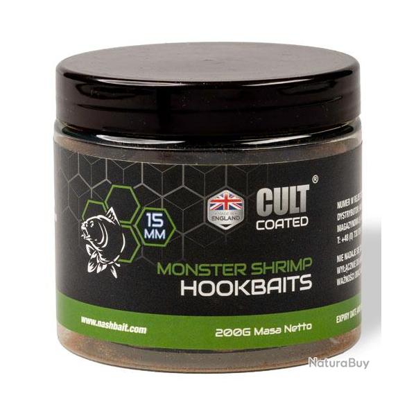 Bouillettes Nash Monster Shrimp Cult Coated Hookbaits 20mm