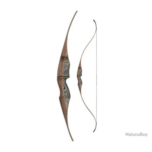 Arc recurve monobloc White Feather Fieldbow Lapwing Black 60 pouces LH 50# 60"