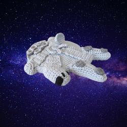 Faucon Millenium Star Wars Guerre des Etoiles Amigurumi Crochet Fait Main Neuf *LIVRAISON GRATUITE*