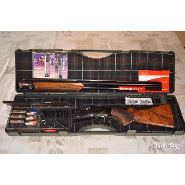 fusil benelli 828 u black cal 12/76 lisse + lisse