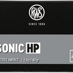 Munitions RWS 22 LR Subsonic HP 2.6g 40gr x2 boites