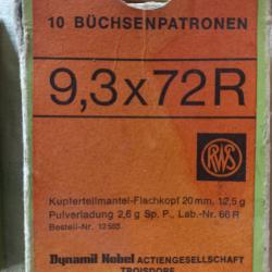 Lots de 28 balles RWS - 12.5 gr calibre 9.3x72R