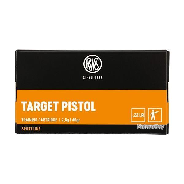 Munitions RWS 22 LR Target Pistol 2.6g 40gr x2 boites