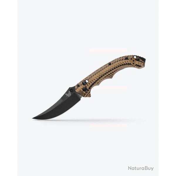 Benchmade 865BK-01 Mini Bedlam Black Cerakote CPM S90V, Black Coyote OD G10