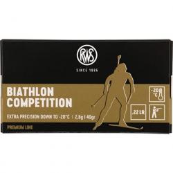 Munitions RWS 22 LR Biathlon Compétition 2.6g 40gr x2 boites