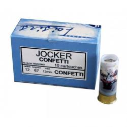 BOITE DE 10 CART JOCKER 12/67 CONFETTI