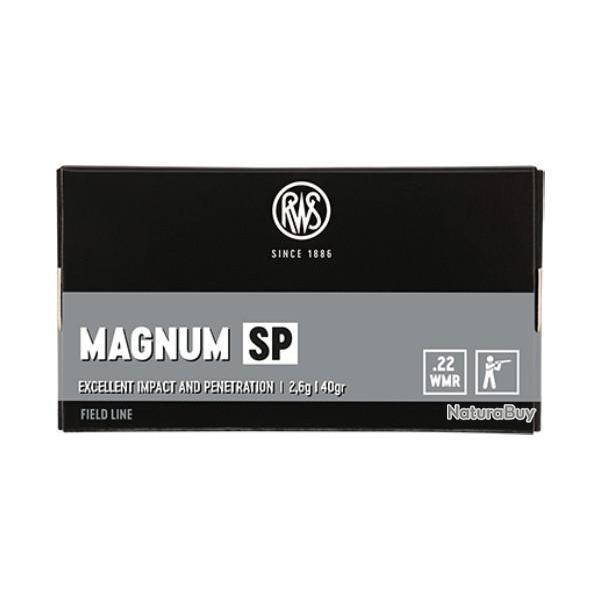 Munitions RWS 22 LR Magnum SP 2.6g 40gr x2 boites