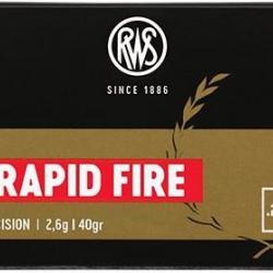 Munitions RWS 22 LR P25 Rapid Fire 2.6g 40gr x2 boites