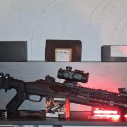 HDX 68 TACTIQUE CUSTOM 18 JOULES + TRACEUR/ RED DOT/LAMPE TACTIQUE /RAILS PICATINNY X4/CO2 MARSHALS