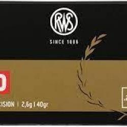 Munitions RWS 22 LR R100 2.6g 40gr x2 boites