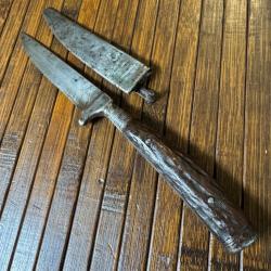 COUTEAU VINTAGE TRADITIONNEL ALLEMAND NICKER 1900-1920 FABRICATION ARTISANALE ALLEMANDE