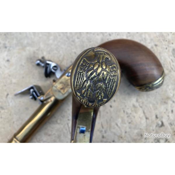Paire de Pistolets d'Officier des Marins de la Garde Impriale . Premier Empire.