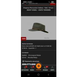 Chapeau percussion deperlant