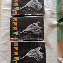 Cartouches Plastiques à plombs Cal.20 / 70