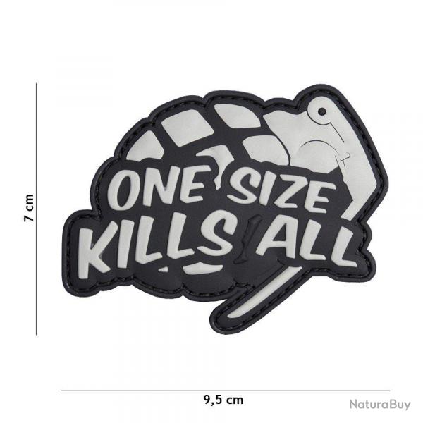 Patch 3D PVC One size kills all (101 Inc) Wolf Grey