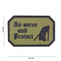 Patch 3D PVC To serve and protect (101 Inc) OD