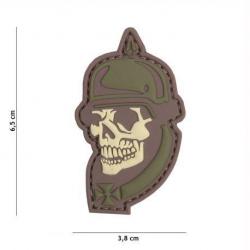 Patch 3D PVC Skull Casque WWI (101 Inc) Multicam