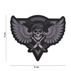 Patch 3D PVC Spetsnaz Skull Para (101 Inc) Wolf Grey