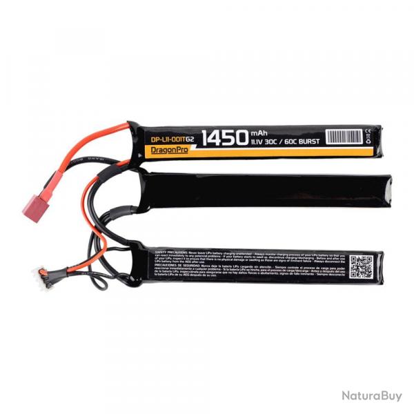 Batterie LiPo 11,1v Triple 1450 mAh G2 T-Dean (Dragon Pro)