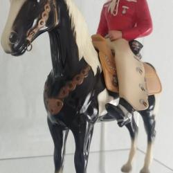 Figurine vintage 1950s Hartland plastics 900 series 12" red shirt champ cowboy figure