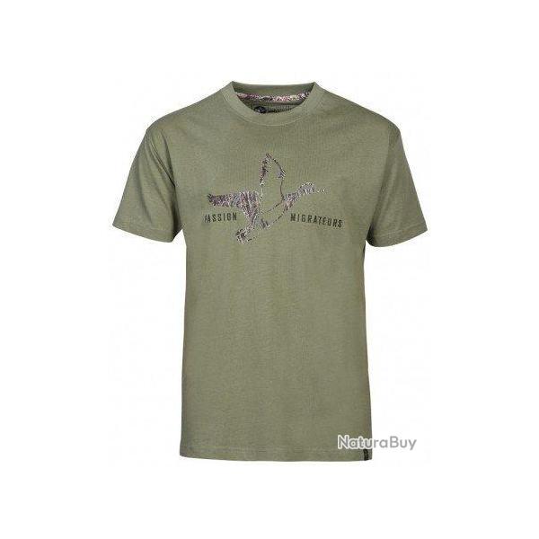 Tee shirt Passion Migrateurs kaki PERCUSSION