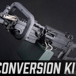 "Mugen Fire" Custom ChainSAW Zombie Killer Conversion Kit pour M249 A&K - Black - Matrix