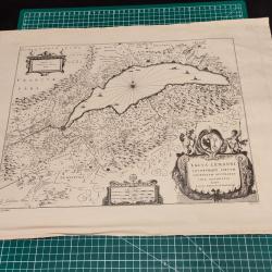 CARTE ANCIENNE DU LAC LEMAN , BLAEU, GRAVURE LITHOGRAPHIE,?
