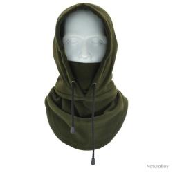 Cagoule en polaire &agrave; lacets - verte - LIVRAISON GRATUITE