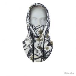 Cagoule en polaire à lacets - camo hiver - LIVRAISON GRATUITE