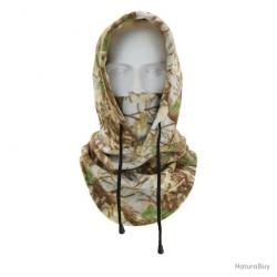 Cagoule en polaire à lacets - camo automne 2 - LIVRAISON GRATUITE