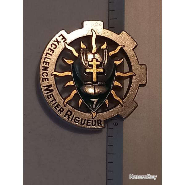 Insigne du 7me escadron (escadron de maintenance rgimentaire) du 6-12me rgiment de cuirassiers