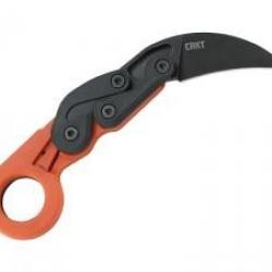 Couteau karambit CRKT PROVOKE ORANGE  lame Hawkbill acier 1.4116 finition « blackwash »