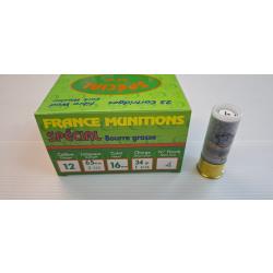 Cartouches FRANCE MUNITIONS cal 12/65 bourre grasse 34gr .N°4  x50 cartouches