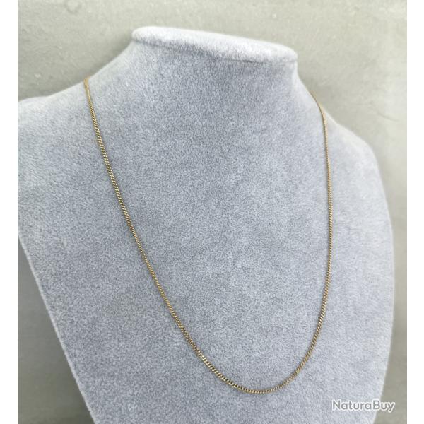 Chaine or 18 carats - 52 cm - collier - maille gourmette