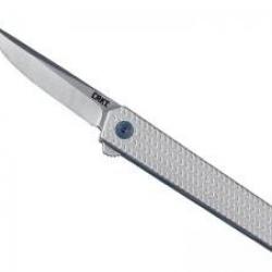 Couteau CRKT CEO MICROFLIPPER lame drop point acier 12C27 satiné