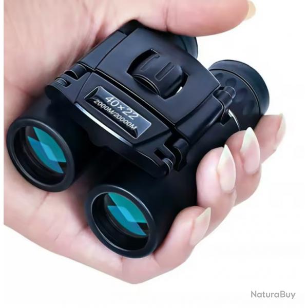 Jumelles puissantes 40x22 HD, Mini tlescope pliant longue porte de 2000M, pour chasse & plein air
