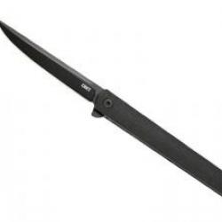 Couteau CRKT CEO FLIPPER BLACKOUT lame acier AUS 8 revêtement noir anti-corrosion