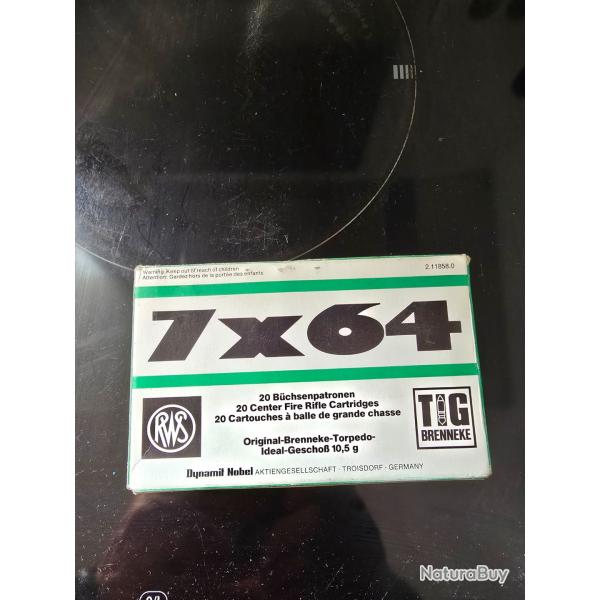 Bote 20 balles RWS calibre 7x64 TIG
