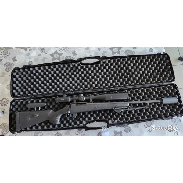 CARABINE TIKKA T3X TACTICAL AVEC LUNETTE POINT ROUGE HAWKE ENDURANCE 6-2450, RDUCTEUR DE SON ET BI