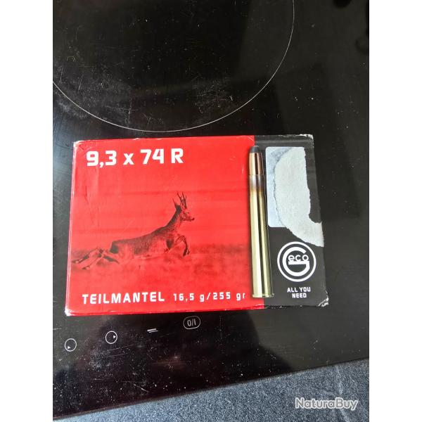 12 balles GECO 9,3x74R Tmantel