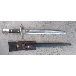 Baïonnette Suisse Mle 1889/11 chromé avec son porte baio