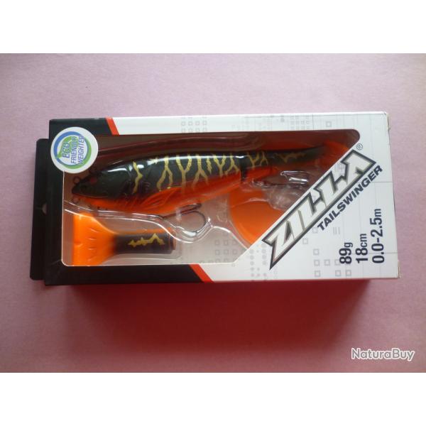 LEURRE HYBRIDE ARTICULE ZILLA TAILSWINGER 18CM - 89 g modle shadow tiger