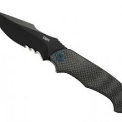 Couteau CRKT PSD NOIR lame à dents acier 1.4116 revêtement noir anti-corrosion