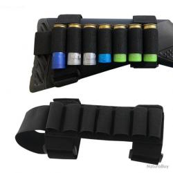 Cartouchière de crosse 7 munitions ambidextre pour arme calibre 12 - noir - livraison gratuite