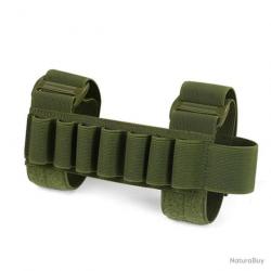 Cartouchière de crosse ambidextre 7 munitions pour arme calibre 12 - vert - livraison gratuite