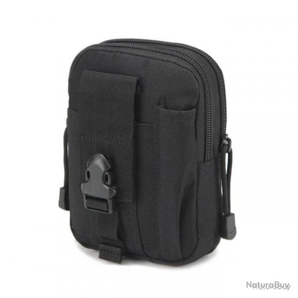 Sacoche tactique compatible systme molle - multi-usages - noir - livraison gratuite