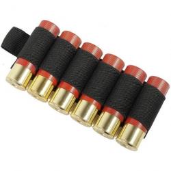 Cartouchière velcro 6 munitions calibre 12 - noir - livraison gratuite